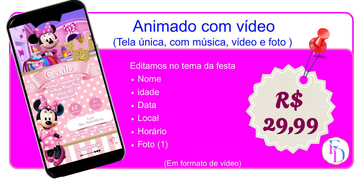 Convite Animado com Vídeo